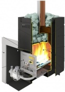 Банная газо-дровяная печь Каминика ПБ 26-У/Г/ сетка