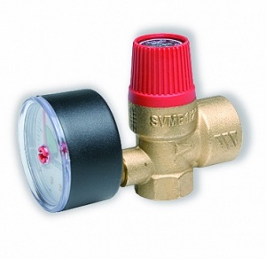 WATTS, Клапан предохр. SVM 1/2" 3 бар с манометром